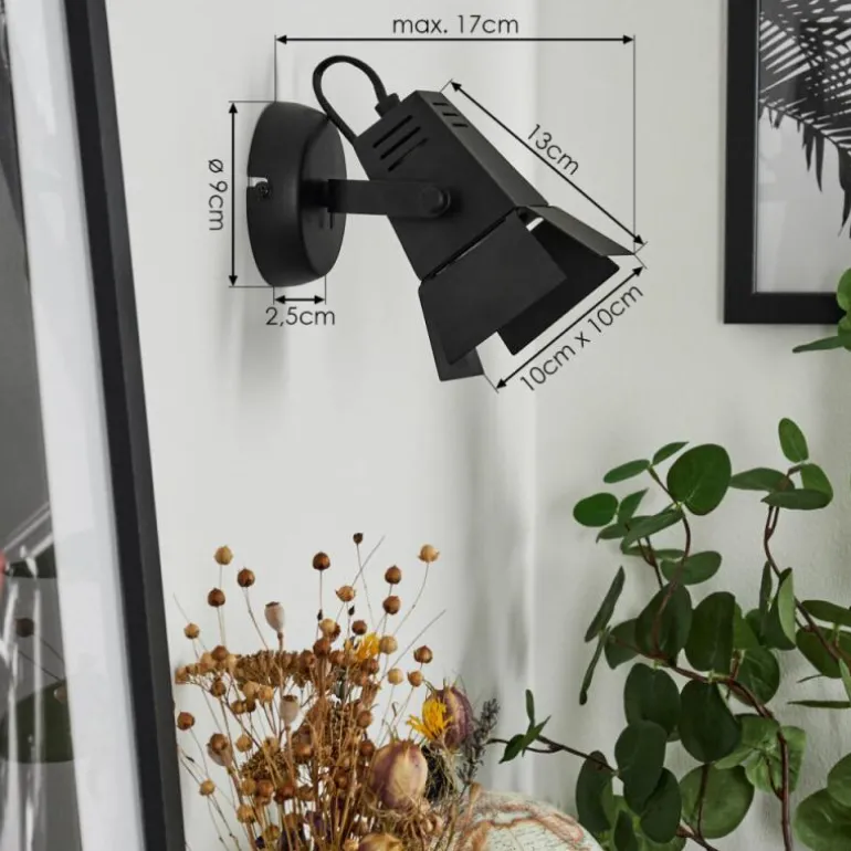 Applique murale Isanay LED Noir, 1 lumière