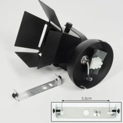 Applique murale Isanay LED Noir, 1 lumière