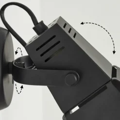 Applique murale Isanay LED Noir, 1 lumière