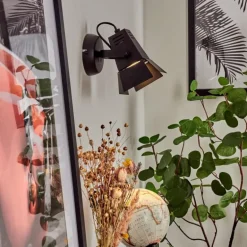 Applique murale Isanay LED Noir, 1 lumière