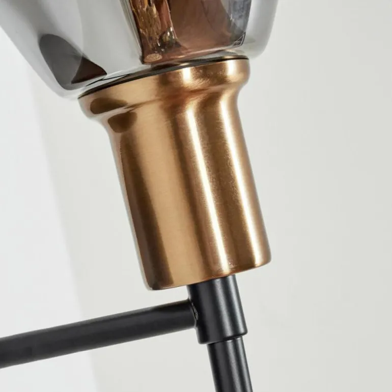 Applique murale Lincura Laiton, Noir, 1 lumière