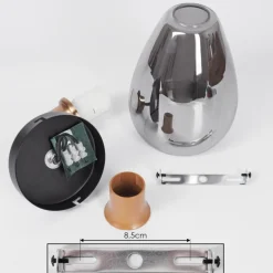 Applique murale Lincura Laiton, Noir, 1 lumière