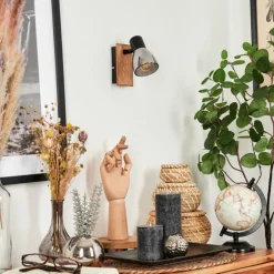 Applique murale Murianette Écru, Noir, 1 lumière