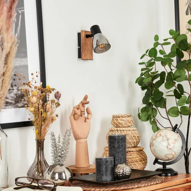 Applique murale Murianette Écru, Noir, 1 lumière