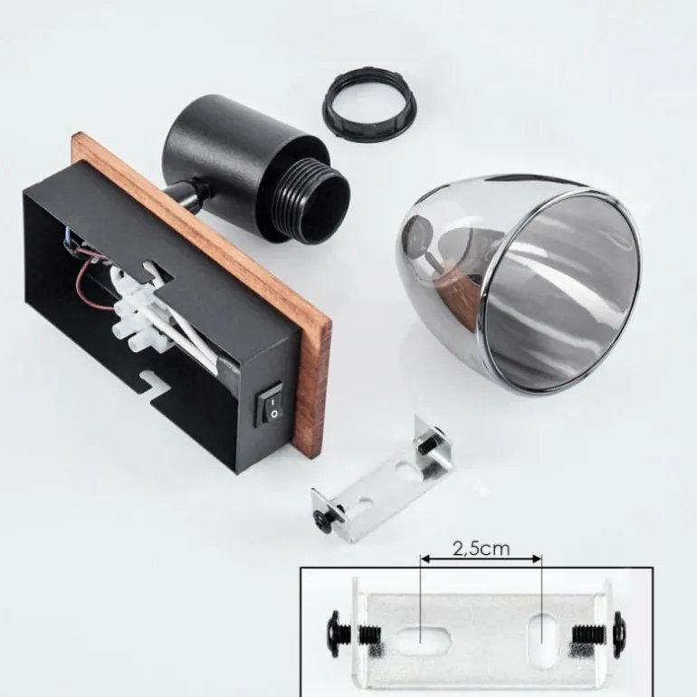 Applique murale Murianette Écru, Noir, 1 lumière