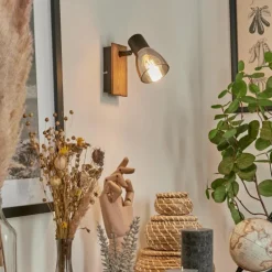 Applique murale Murianette Écru, Noir, 1 lumière