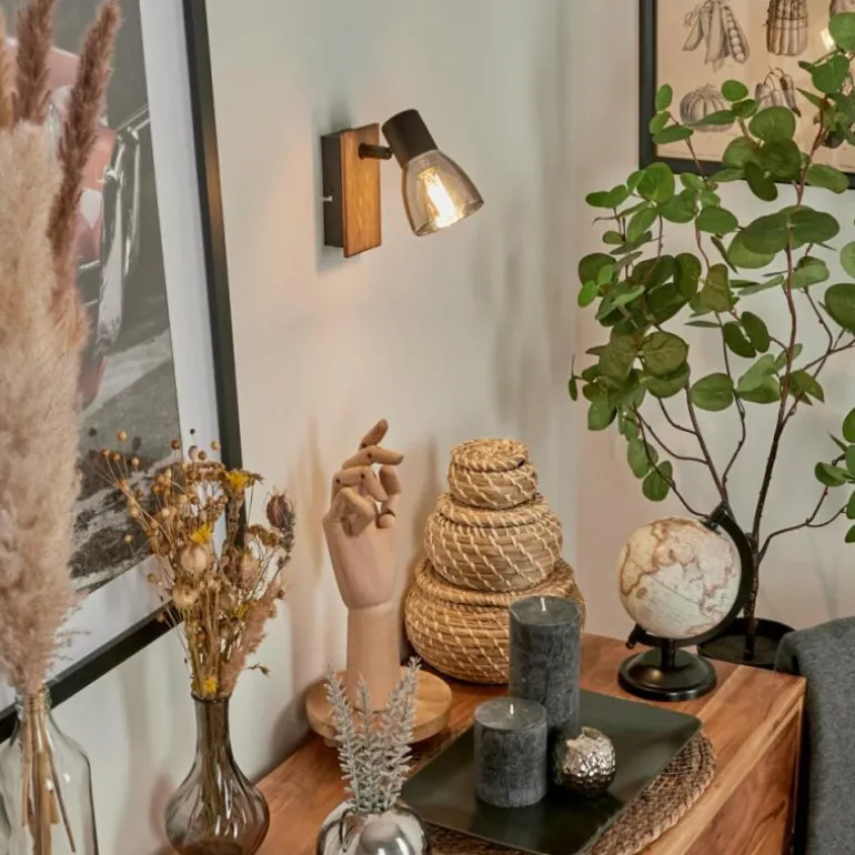 Applique murale Murianette Écru, Noir, 1 lumière