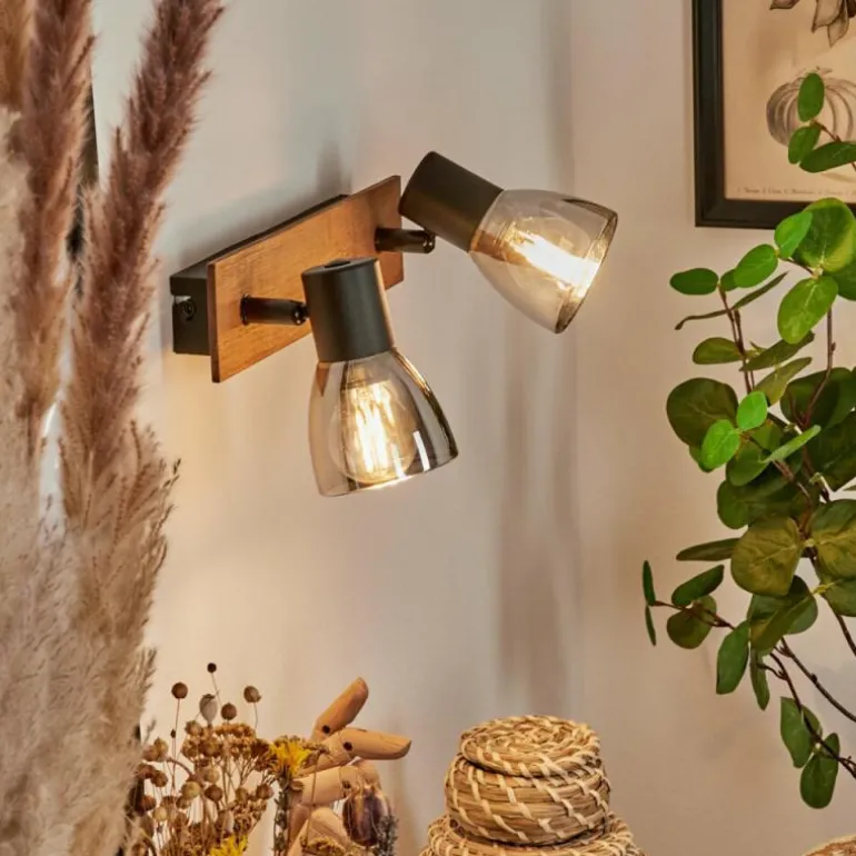 Applique murale Murianette Écru, Noir, 2 lumières