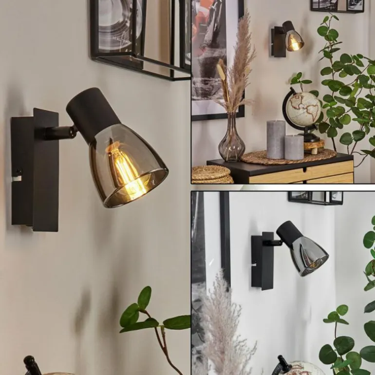 Applique murale Murianette Noir, 1 lumière