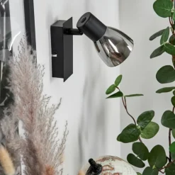 Applique murale Murianette Noir, 1 lumière