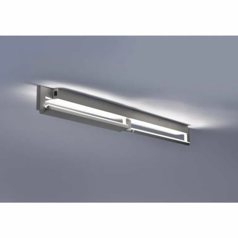 Applique Murale / Plafonnier Paul Neuhaus Q-Matteo LED Aluminium, 2 lumières, Télécommandes