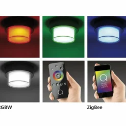 Applique murale / Plafonnier Paul Neuhaus Q-ERIK LED Blanc, 1 lumière, Détecteur de mouvement, Télécommandes, Changeur de couleurs