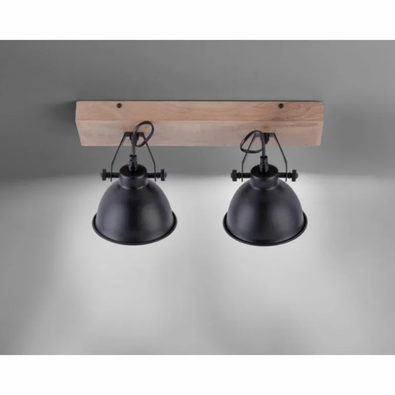 Applique murale / Plafonnier Leuchten Direkt Noir, 2 lumières