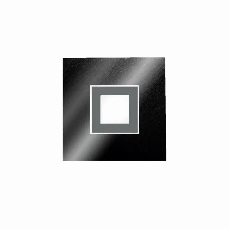 Applique murale / Plafonnier Grossmann KARREE LED Noir, Titane, 1 lumière
