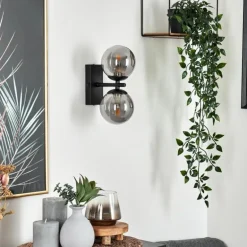 Applique murale Remaisnil Noir, 2 lumières