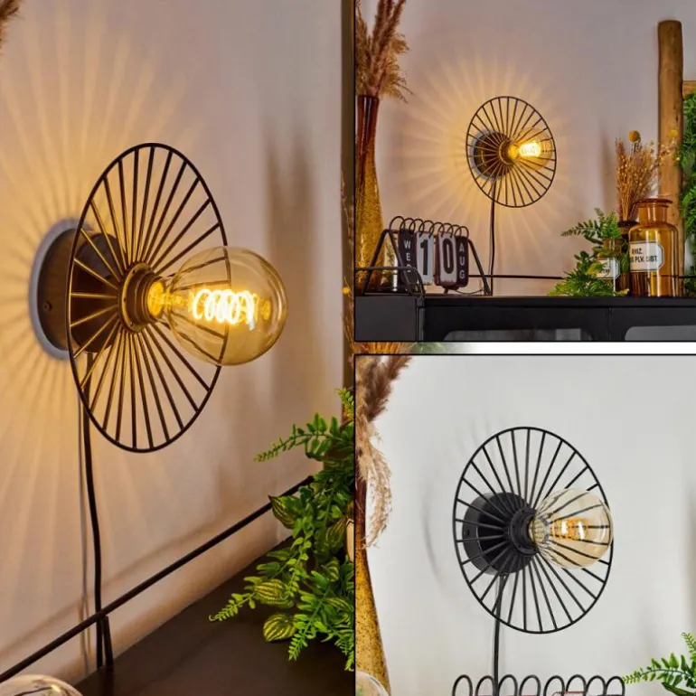 Applique murale Rossedalen Noir, 1 lumière