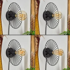 Applique murale Rossedalen Noir, 1 lumière