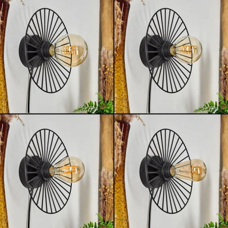 Applique murale Rossedalen Noir, 1 lumière