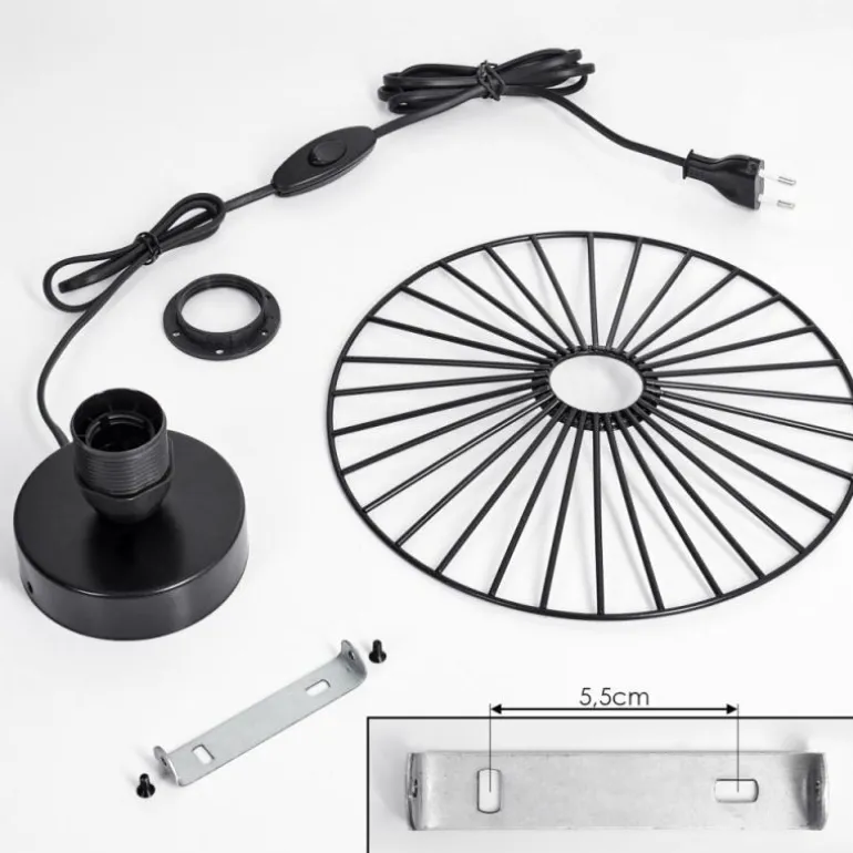 Applique murale Rossedalen Noir, 1 lumière