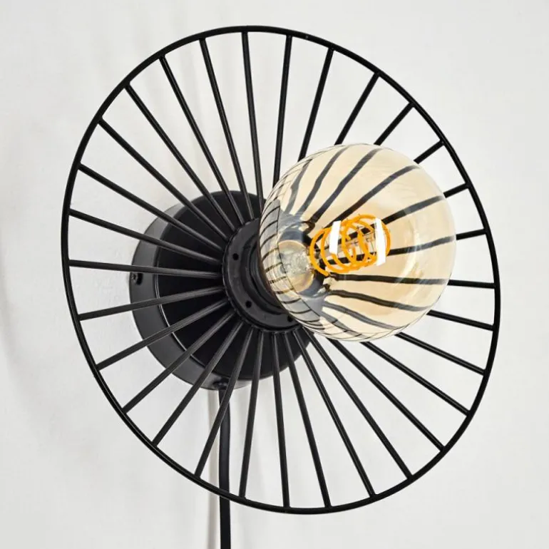 Applique murale Rossedalen Noir, 1 lumière