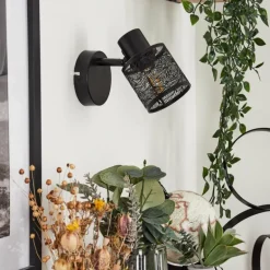 Applique murale Roto Noir, 1 lumière