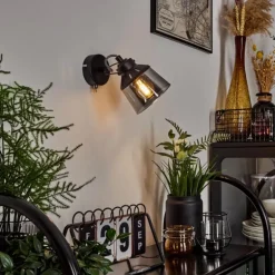 Applique murale Safari Noir, 1 lumière