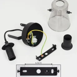 Applique murale Trajouca Noir, 1 lumière