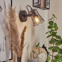 Applique murale Trajouca Noir, 1 lumière