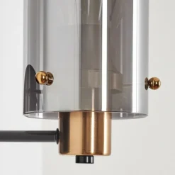 Applique murale Vaurois Laiton, Noir, 1 lumière