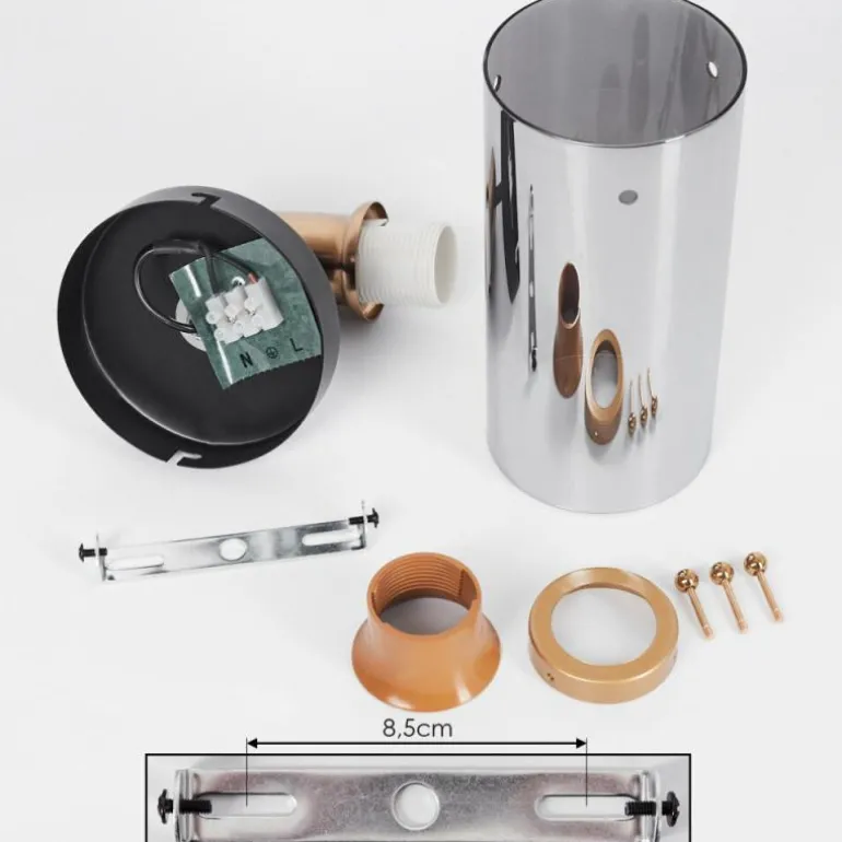 Applique murale Vaurois Laiton, Noir, 1 lumière