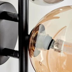 Applique murale - Verre 10, 12 cm Chehalis Ambre, Fumé, 3 lumières