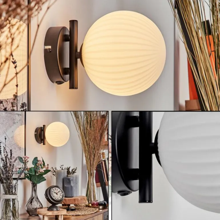 Applique murale - Verre 15 cm Chehalis Blanc, 1 lumière