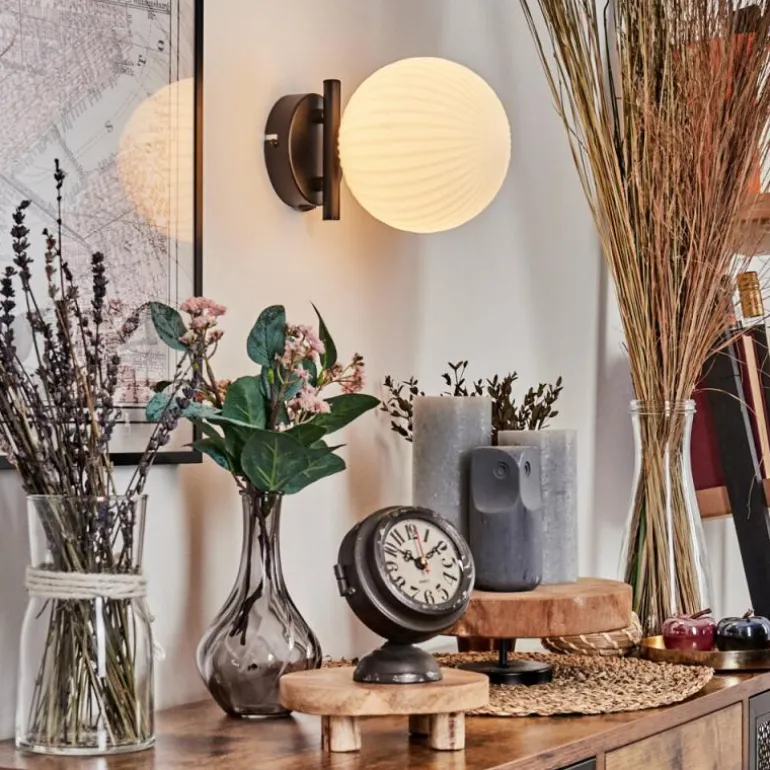 Applique murale - Verre 15 cm Chehalis Blanc, 1 lumière