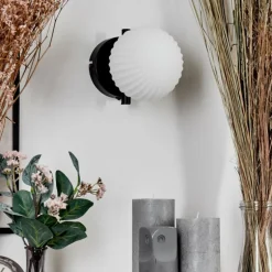 Applique murale - Verre 12 cm Chehalis Blanc, 1 lumière