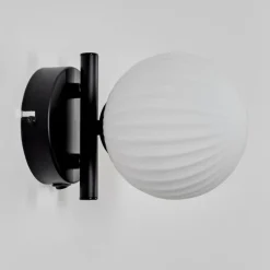 Applique murale - Verre 12 cm Chehalis Blanc, 1 lumière