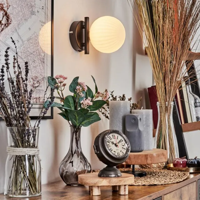 Applique murale - Verre 12 cm Chehalis Blanc, 1 lumière