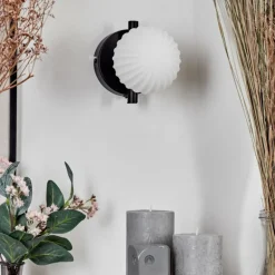 Applique murale - Verre 10 cm Chehalis Blanc, 1 lumière