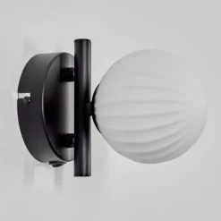 Applique murale - Verre 10 cm Chehalis Blanc, 1 lumière