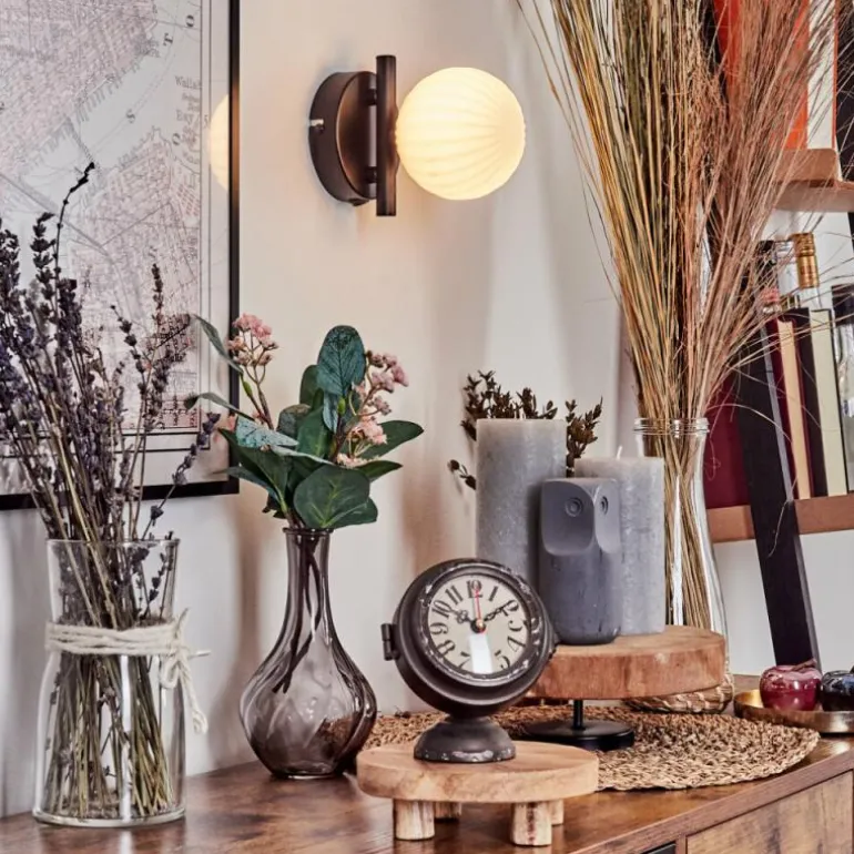 Applique murale - Verre 10 cm Chehalis Blanc, 1 lumière