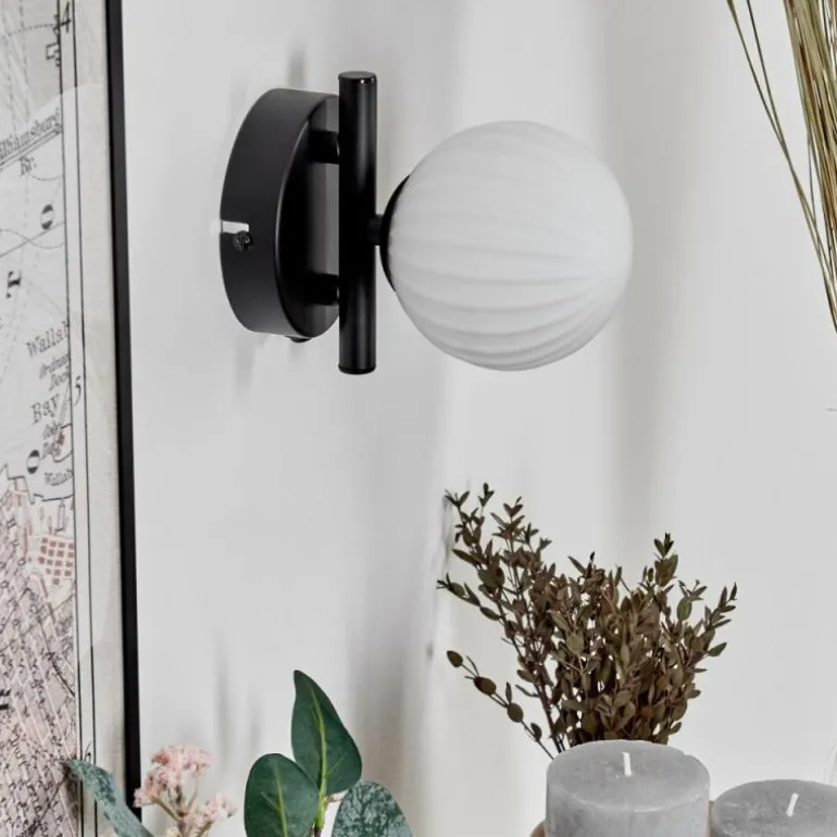 Applique murale - Verre 10 cm Chehalis Blanc, 1 lumière