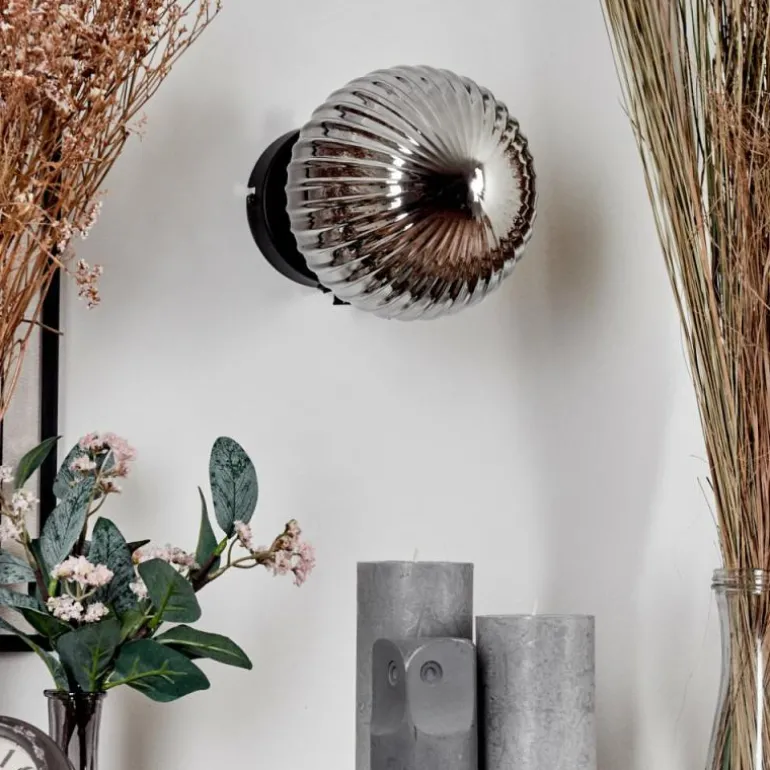 Applique murale - Verre 15 cm Chehalis Fumé, 1 lumière