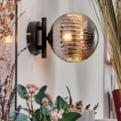 Applique murale - Verre 15 cm Chehalis Fumé, 1 lumière