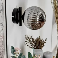 Applique murale - Verre 15 cm Chehalis Fumé, 1 lumière