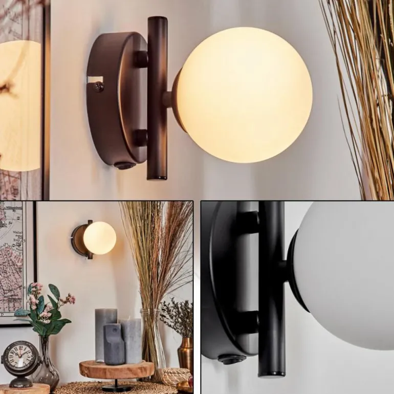 Applique murale - Verre 10 cm Chehalis Blanc, 1 lumière