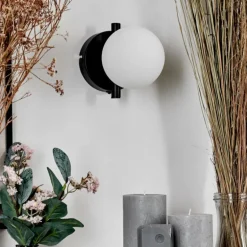 Applique murale - Verre 10 cm Chehalis Blanc, 1 lumière