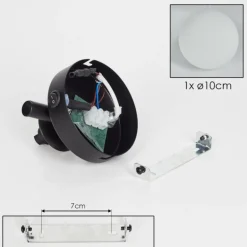 Applique murale - Verre 10 cm Chehalis Blanc, 1 lumière