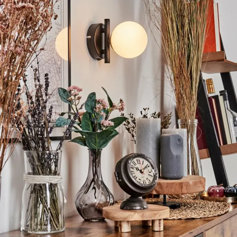 Applique murale - Verre 10 cm Chehalis Blanc, 1 lumière