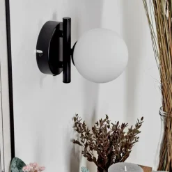 Applique murale - Verre 10 cm Chehalis Blanc, 1 lumière