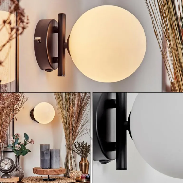 Applique murale - Verre 15 cm Chehalis Blanc, 1 lumière