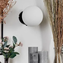 Applique murale - Verre 15 cm Chehalis Blanc, 1 lumière